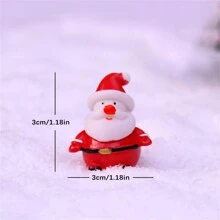 1pc Người tuyết Giáng sinh thu nhỏ Cảnh tuyết Trang trí, Trang trí phòng Ông già Noel bằng nhựa, Giáng sinh - Nhiều màu - Xem 2