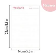 Tlenpo 1 件 A5 撕纸记事本，50 张 100gsm 厚纸，8.3x5.5 英寸，适用于计划、办公室、返校、家庭使用、笔记本、备忘录、便签、记事本 - 均碼 - 查看 13