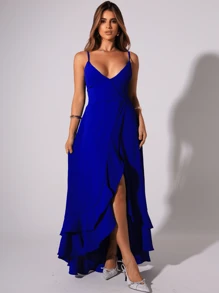 Olivia Ruffle Dress - azul real - Ver 5