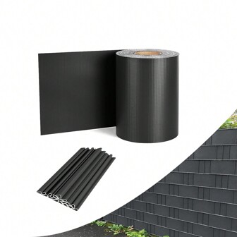 VA-Cerulean PVC Privacy Strips, Antraciet/Grijs/Groen, 35m/65m/70m, Privacy Fence Folie 450g/M², Staafgaas Hekwerk Inclusief Bevestigingsclips, Windwerende Tuinomheining, Tuingereedschap, Tuingereedschap Voor Tuin