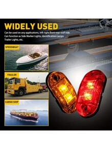 4pcs Truck LED Side Marker Lights 2LED Turn Signal Lights Yellow Blue White Green Red Car Warning Lights Tail Lights ﻿ - 4pcs - View 9