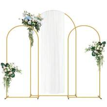 1 Set, Metal Rounded Rectangle Arch Kit, Suitable For Birthday Wedding Bridal Shower Graduation Anniversary Baptism Flower Stand Outdoor And Garden Supplies Theme Party Background Gardening Holiday Decoration Home Scene Decoration Valentine's Day Halloween Thanksgiving, Back To School Valentine Day