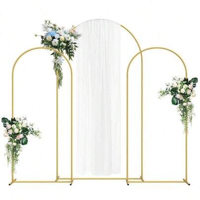 1 Set, Metal Rounded Rectangle Arch Kit, Suitable For Birthday Wedding Bridal Shower Graduation Anniversary Baptism Flower Stand Outdoor And Garden Supplies Theme Party Background Gardening Holiday Decoration Home Scene Decoration Valentine's Day Halloween Thanksgiving, Back To School Valentine Day
