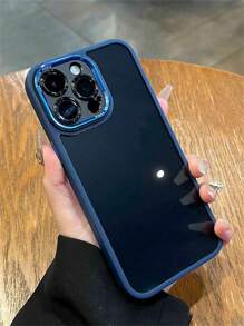 Luxuriöses Apple Metallkameragehäuse kompatibel mit iPhone 16, 15, 14, 13, 12 Pro Max, 11, mattes transparentes Buchstaben Linsenschutzcover kompatibel mit iPhone 15 Pro Max