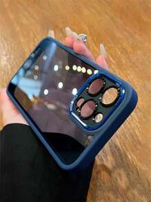 Luxuriöses Apple Metallkameragehäuse kompatibel mit iPhone 16, 15, 14, 13, 12 Pro Max, 11, mattes transparentes Buchstaben Linsenschutzcover kompatibel mit iPhone 15 Pro Max