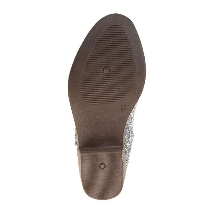 Kensie Girl Glittery Western Boots. (Little Kids/Big Kids) - Silver - View 7