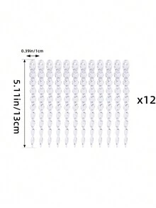 12 件透明圣诞冰锥装饰冰条人造冰柱装饰创意圣诞树线冰块，圣诞装饰，圣诞礼物 - 彩色 - 查看 14