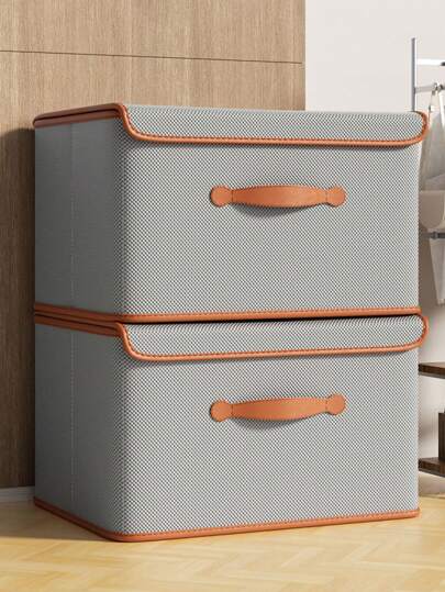 1 个季节性衣物收纳盒，家用衣物带盖收纳盒，可折叠收纳盒，带钩环的开放式收纳盒，移动整理大容量收纳盒，适用于橱柜、旅行、学校、学校用品、学校配件、返校、大学生、学校组织者、教师收纳袋，适合返校