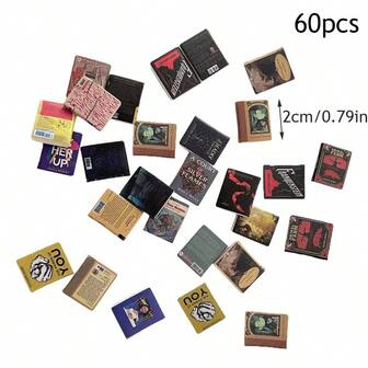 מדף ספרי חרדה 1 חתיכה (מכיל 60 ספרים) היפטרו מהחרדה, בית בובות קופסת גפרורים מיני ספר. קישוטים, קשטו את החדר שלכם ומלאו אותו באווירה מלומדת. גם כשאתה לבד, יש לך חברה שלה, מפחית את החרדה. מיני קישוטים, מתנות למסיבה מתאימות לחברים ולקרובי משפחה, לאוהבים כשמתנות קטנות, ניתן להניח בחדר, במשרד, במקומות פרטיים בעת קישוט