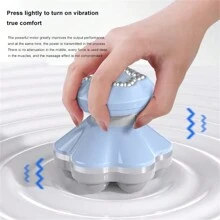 Mini Handheld Massage Gun Deep Tissue Electric Muscle Percussion Device Massage Machine For Travel Home Daily Relax-USB Power Cord - Baby Blue - View 1