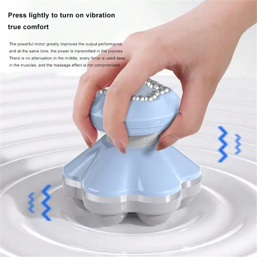 Mini Handheld Massage Gun Deep Tissue Electric Muscle Percussion Device Massage Machine For Travel Home Daily Relax-USB Power Cord - Baby Blue - View 1