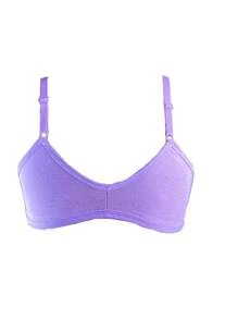Kit C/ 5 Sutiã Juvenil Infantil Menina Moça Adolescente Cotton Algodão Com Colchete Atrás