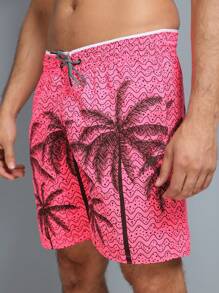 Short Tactel Thick Men's Mauricinho Adult Surf Beach Pool Quick Dry Gym Bermuda Summer - Pink - View 4