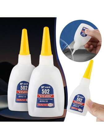 Finego 15g/30g/40g 强力胶 502、通用超级瞬间胶、鞋胶、502 强力胶氰基丙烯酸酯瞬间胶、焊接高强度油性胶、快干、陶瓷、瓷器、金属、塑料、木材修补胶