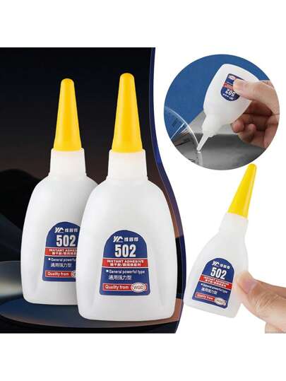 Finego 15g/30g/40g 强力胶 502、通用超级瞬间胶、鞋胶、502 强力胶氰基丙烯酸酯瞬间胶、焊接高强度油性胶、快干、陶瓷、瓷器、金属、塑料、木材修补胶