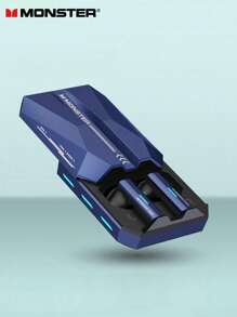 Monster XKT11 蓝牙耳机，半入耳式，被动降噪，电池寿命长，高保真音质，低延迟，游戏，带麦克风的清晰通话，适合运动和跑步的无线耳塞 - 彩色 - 查看 8