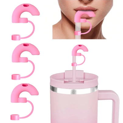 Reusable Silicone Straw Sleeve, Fits Cups, Anti-Wrinkle Side-Sipping Design, 10mm Straw Accessory, Kitchen Supplies, Christmas Gift, School Supplies