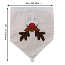 1pc Deer Horn Chair Cover, Christmas Home Decor, Dining Chair Cover, Christmas Hat Gift, Party Supplies - Multicolor - View 2