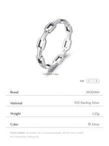 MODIAN Cincin Tunggal Halus - Perak - View 4