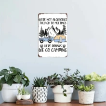 1 tấm biển kim loại "Chúng tôi không phải người nghiện rượu, chúng tôi chỉ là những người cắm trại khát nước" (8"X12"/20cm*30cm), đồ trang trí nghệ thuật treo tường cổ điển phù hợp cho các quán bar thể thao, quán rượu, quán cà phê, cửa hàng, đồ thủ công trang trí bia tại nhà, tranh sắt cho nhà để xe Man Cave - Nhiều màu - Xem 4