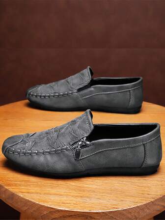 Men's Casual Dress Soft Sole Slip-On Shoes, Lightweight Breathable Driving Shoes, Versatile For Formal, Casual, Sport Occasions, Summer Style