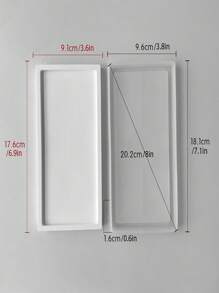 Khuôn Silicon Hình Chữ Nhật Dùng Cho Đế Lót Ly Nhựa DIY, Khay Trưng Bày Trang Sức - trắng - Xem 6
