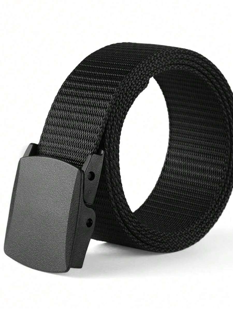 Casual Men's Belts For Daily Wear, Daily School Vacation For Boyfriend And Student Gifts - 黑與白 - 查看 1