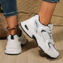 情侣休闲运动鞋厚底厚底运动鞋户外鞋潮流鞋 - 黑色 - 查看 2