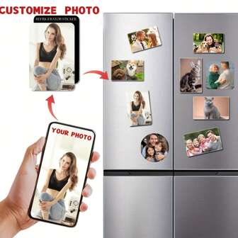 1/3/5pcs Personalized Fridge Magnet, Customize Photo Fridge Magnet, Can Print Photos Of Any Design, Living Room, Kitchen, Office/Car Decoration, High-Quality, Personalized, And Unique Ideal Gifts, Suitable For Giving To Her, Boyfriend, Dad, Girlfriend, Mom, Family, Friends, Multi-Functional, Stylish, High-Quality, Colorful, Modern, Ideal Gifts For Her, Boyfriend, Dad, Girlfriend, Mom, Family, Friends, Tea Room, Home, Garden, Office, For Anniversaries, For Valentine's Day, For Mother's Day, For Birthdays, For Father's Day, For Graduation, For Weddings, For Housewarming