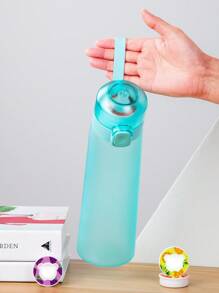 1pc Flavored Water Bottle, Bottle Starter Set, Drinking Bottle With One Random Flavoured Pods Suitable For Gyms, Schools, Flavored Water Bottle, For Outdoor, Camping