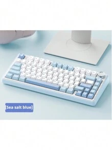 AULA wolf spider AULA F75 定制机械键盘三模式有线/无线/蓝牙电竞键盘 80 键雪绿色 Type-C 垫片结构热插拔 PBT RGB 4000mAh 电池低延迟新月轴/灰木 V3/Gaote 静音桃 V2 人体工程学 Win/电竞游戏键盘办公键盘 PC 键盘笔记本电脑键盘适用于电竞/办公 PC 配件礼物 - 雪杉綠 - 查看 6