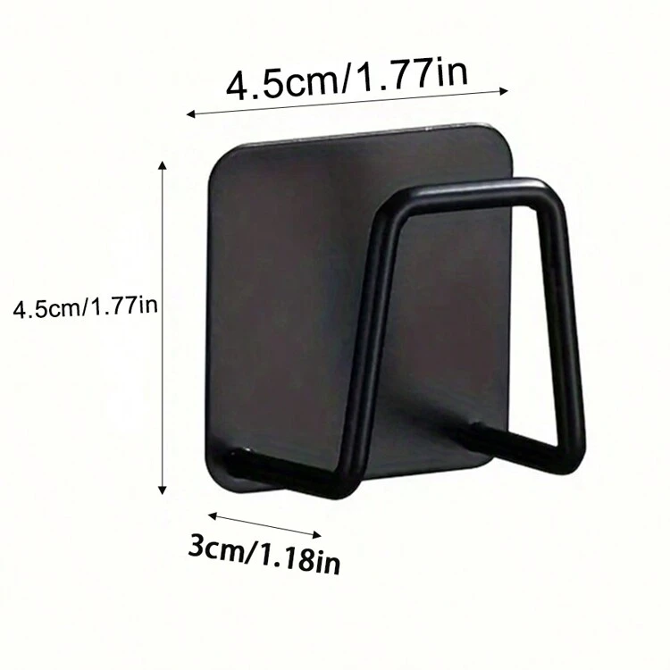 1pc Stainless Steel Sink Sponge Rack, Stainless Steel Storage Rack - Strong Adhesive Self-Adhesive Drying Rack, Kitchen Sink Drain Drying Rack, Cleaning Sponge Rack Hooks, Durable And Stylish Bathroom Accessory - Multicolor - View 4