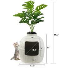 RoyalCraft Hidden Cat Litter Box Enclosure With Decorative Planter