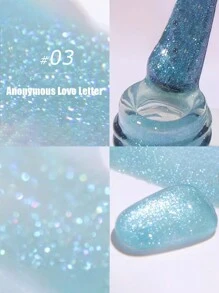 MIANEL 12ML 粉色蓝色白色绿色系列带爆炸闪光凝胶指甲油，2025 新款流行云锦钻石凝胶油指甲油指甲胶美甲用品棕色指甲万圣节指甲圣诞指甲秋季指甲绿色指甲粉色指甲白色指甲红色指甲需要 UV 指甲灯干燥，适合美甲沙龙使用和 DIY 美甲用品 - 彩色 - 查看 32