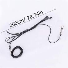 حبل تدريب خفيف للببغاء لا يؤذي القدم قطعة واحدة، الحلقة والسلسلة للقدم للطائر للمشي والطيران، نقش نمر أسود نجمي - متعدد الألوان - مشاهدة 3