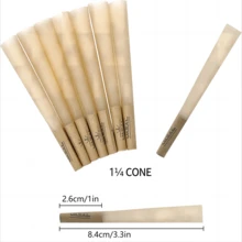 50张/罐，经典1¼卷烟纸预卷锥形卷烟纸84毫米卷烟纸，含烟嘴和包装管（50个锥形卷烟纸） - 彩色 - 查看 2