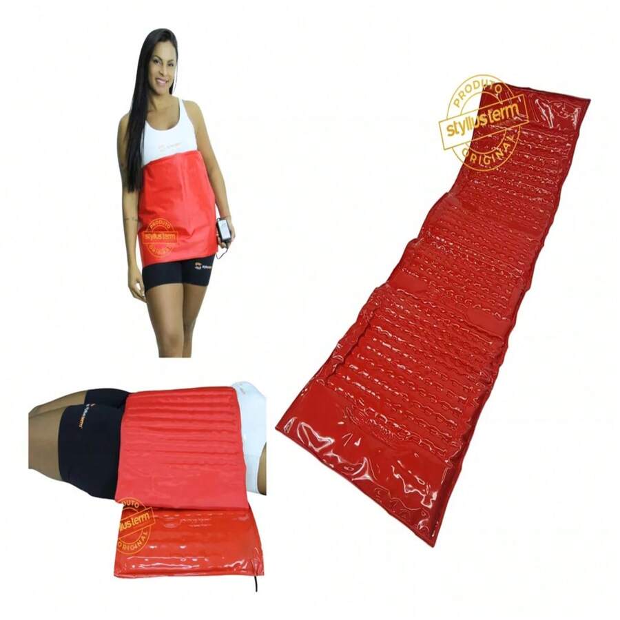 Infrared Abdominal Thermal Blanket Band Belt 140x35cm - Bivolt - 紅色 - 查看 1