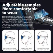 ROCKBROS Polarized Cycling Glasses Women Men Sunglasses TAC Glasses TR90 Frame Adjustable Arm Design For Cycling Running Fishing - Black - View 7