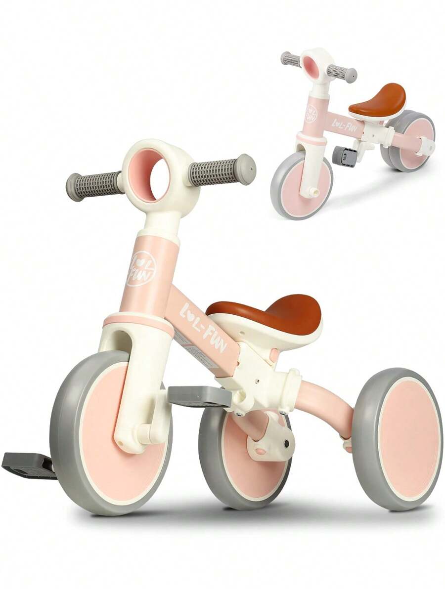 Baby Balance Bike Toy For 1 2 Year Old Boys Girls Gift Toddler Tricycle 1-3 Year Old With Removable Pedal, 4 In 1 Trike For Ages 1-3 Present