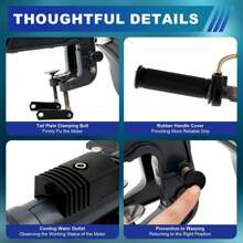 Heavy Duty 3.5HP 2 Stroke Outboard Engine Motor Boat Engine Water Cooling System Outboard Motor Inflatable Fishing Boat 3.5 HP 2Stroke Engine Water Cooling CDI - Black - View 6