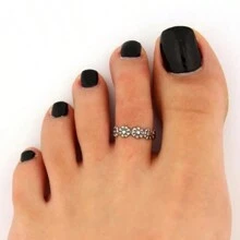 Kit With 5 Foot Rings Feet Phalanx Hands Adjustable Rhinestone Wave