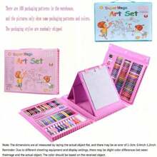 1 Set Of Colorful Pencils, Paintbrush Gift Box, Washable Wax Crayons Box - The Perfect Gift For Artists. Painting Brushes And Supplies For Various Painting Scenes With Multiple Colors, Cultivating Artistic Talents In Any Occasion,Back To School