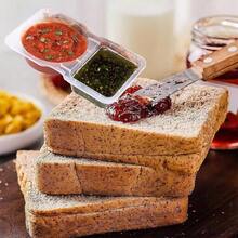 Lifevilion 15pcs Double Compartment Condiment Container With Lids, Disposable 2 Compartment Snack Containers, Portable Reusable Sauce Containers, For Condiments, Dips, Travel Snacks - White - View 2