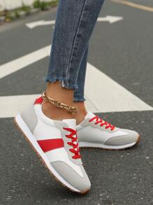 Damskie trampki, nowe sznurowane buty wulkanizowane na co dzień, wygodne, lekkie, antypoślizgowe buty sportowe z miękką podeszwą dla dziewczynek