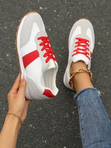 Damskie trampki, nowe sznurowane buty wulkanizowane na co dzień, wygodne, lekkie, antypoślizgowe buty sportowe z miękką podeszwą dla dziewczynek