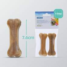 Nobleza - Hueso Prensado para Perros Fortalecedor de Dientes Stick Dental Dog Snack, Hueso de Nudillos Crudo, Hueso para morder, 7.6cm,12pcs