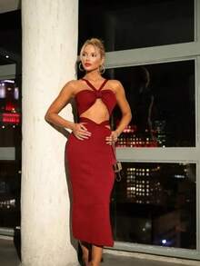 BEATRICE PLAIN KNITTING SET - Đỏ - Xem 2