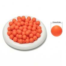 42Pcs Silicone Beads 15MM Round Bead For Jewelry Making To Make Bracelets DIY Keychain Necklace Jewelry Accessories And Round Silicone Beads For Pens