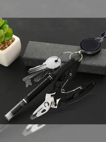 1 buc/6 buc breloc retractabil cu suport pentru card de identitate, insignă, cu cârlig și buclă, perfect pentru a deține carduri de identitate, chei și unelte mici. Cadou suvenir accesorii auto, breloc pentru geantă școală, drăguț gotic Y2k