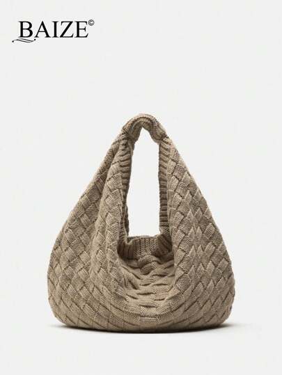 ENBEI حقيبة شاطئ موضة الصيف، حقيبة نسائية ذات سعة كبيرة أنيقة، حقيبة كروشيه نسائية، هدية عيد الأم، حقيبة غداء، حقيبة كتف ضروريات السفر ، ضروريات الرحلة البحرية، مناسبة للاستخرام اليومي والترفيه والتسوق والأعمال العادية النسائية وطالبات الجامعة ، هدية عيد الأم وعروس الزفاف والخدم